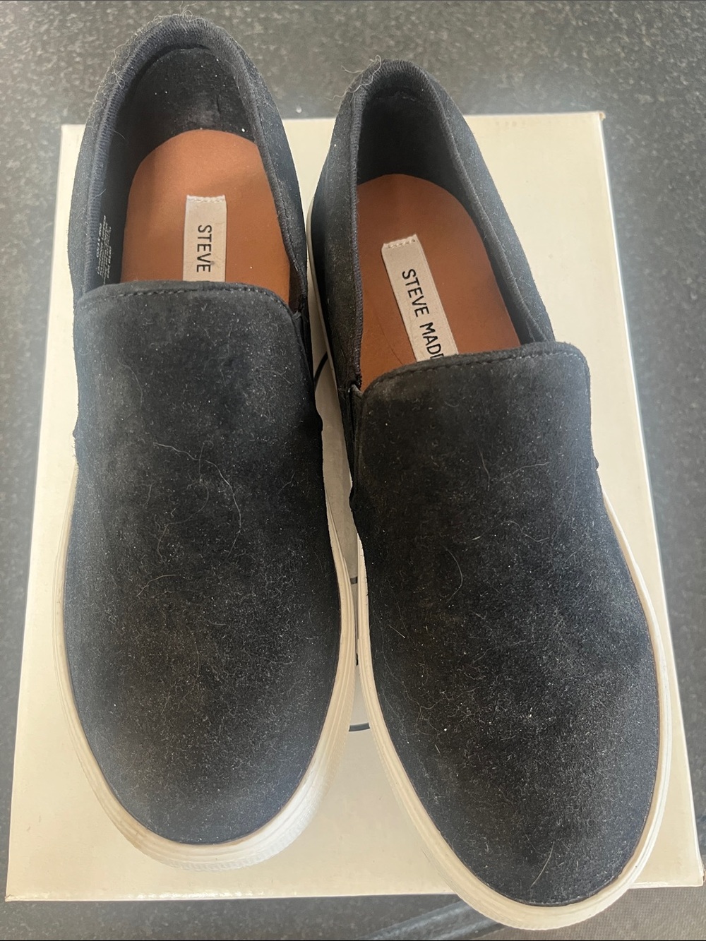 Steve Madden Women’s Gills  Black Slip-On Sneakers